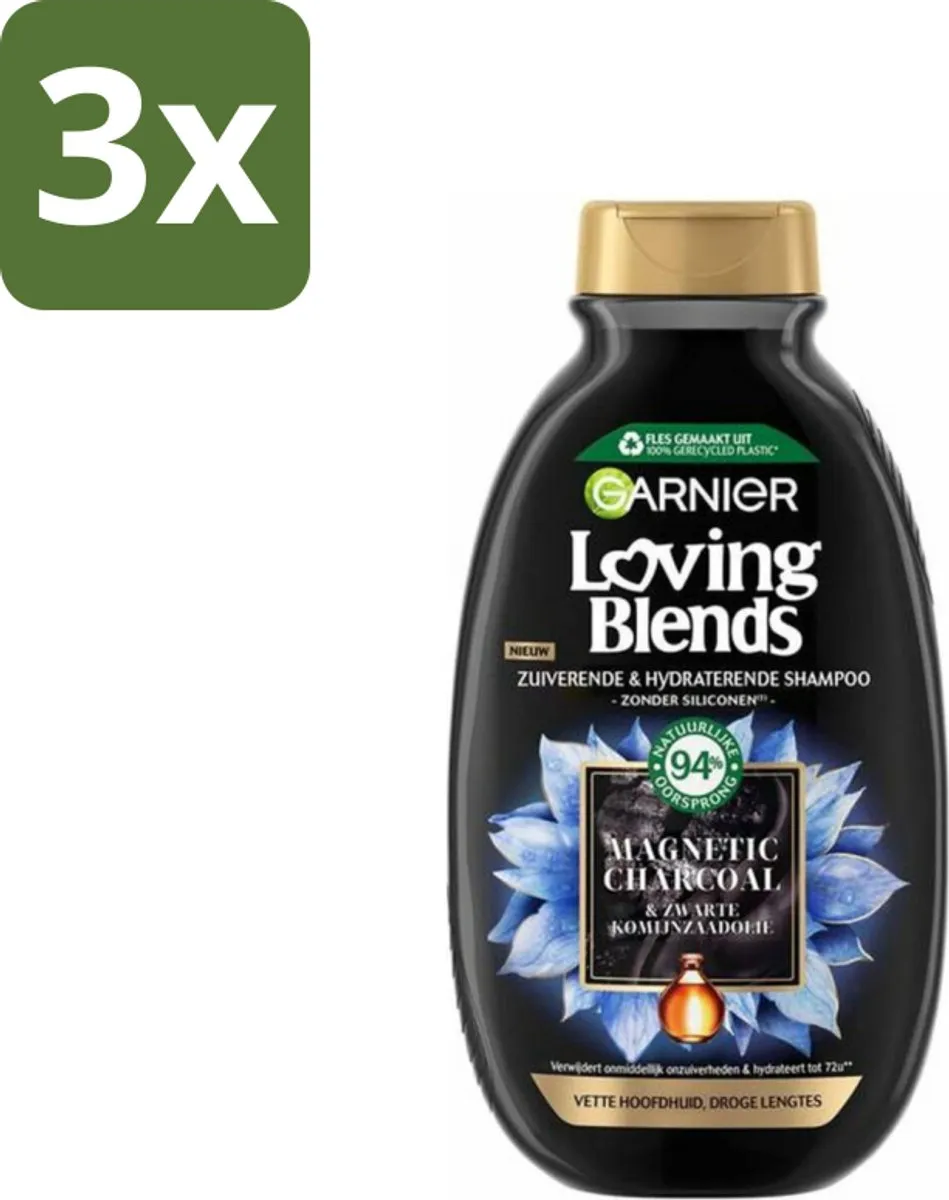 Garnier Loving Blends Magnetic Charcoal Shampoo 300ml