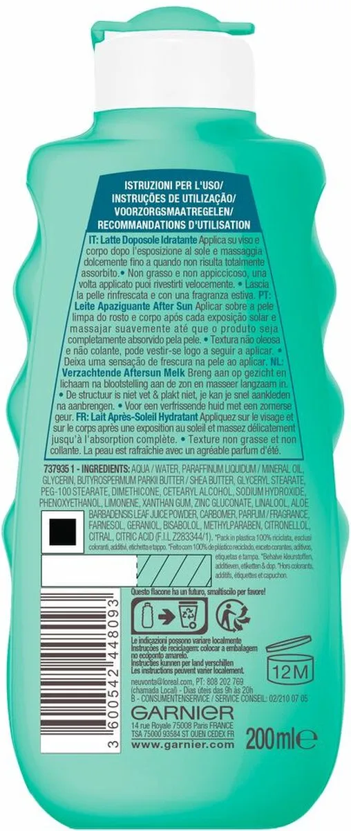 Garnier Ambre Solaire Aftersun Melk 200ml