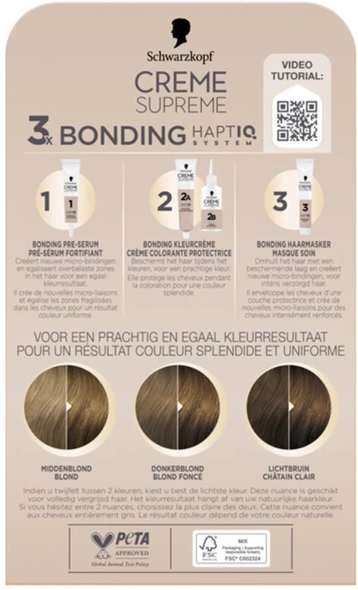 Schwarzkopf Creme Supreme 7-0 Haarkleuring 1470g - 6 Stuks