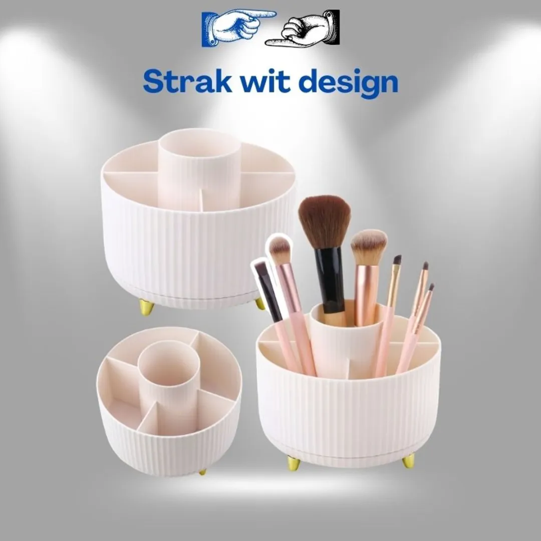 Lean Toys 360° Draaibare Make-up Organizer Wit - 5 Vakken