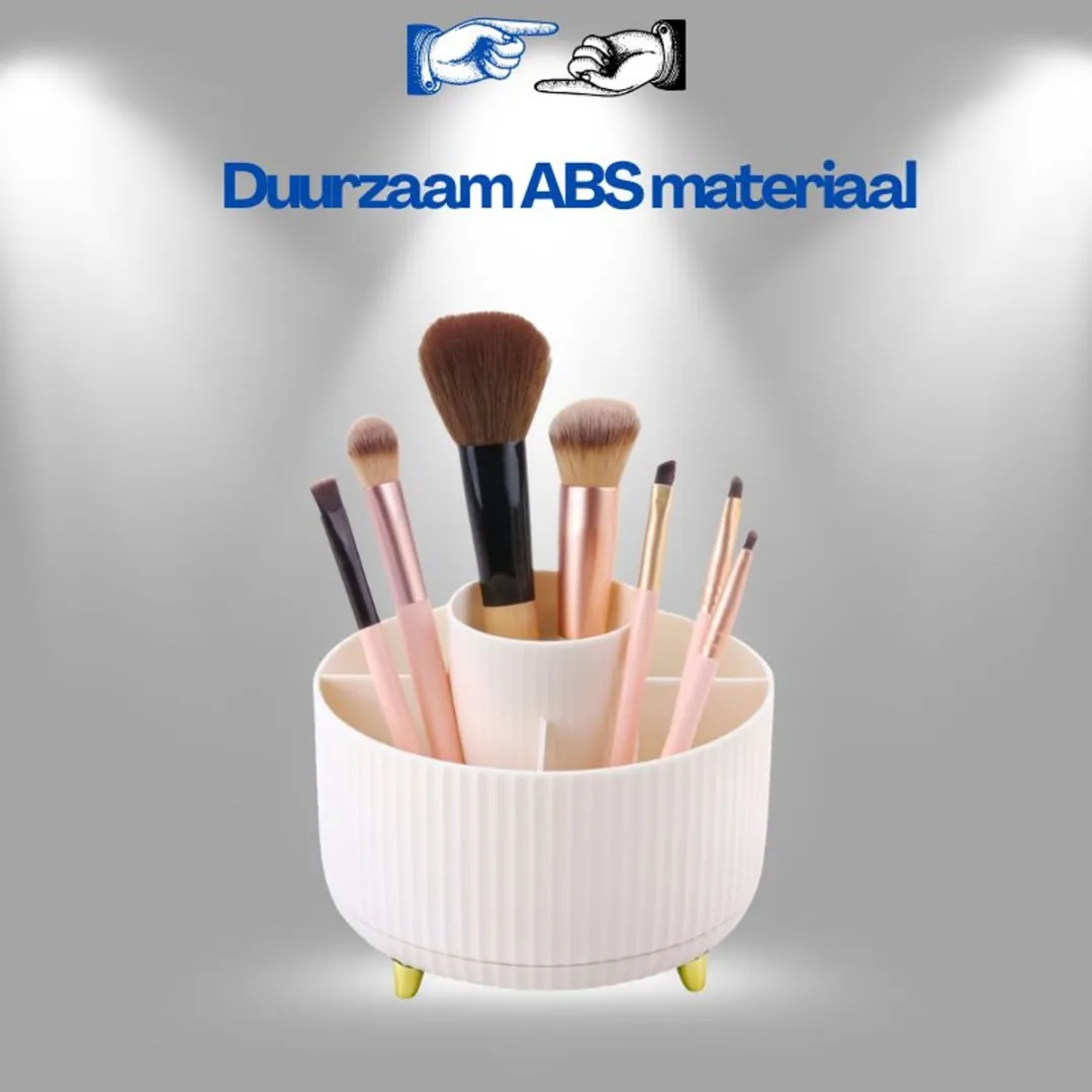 Lean Toys 360° Draaibare Make-up Organizer Wit - 5 Vakken