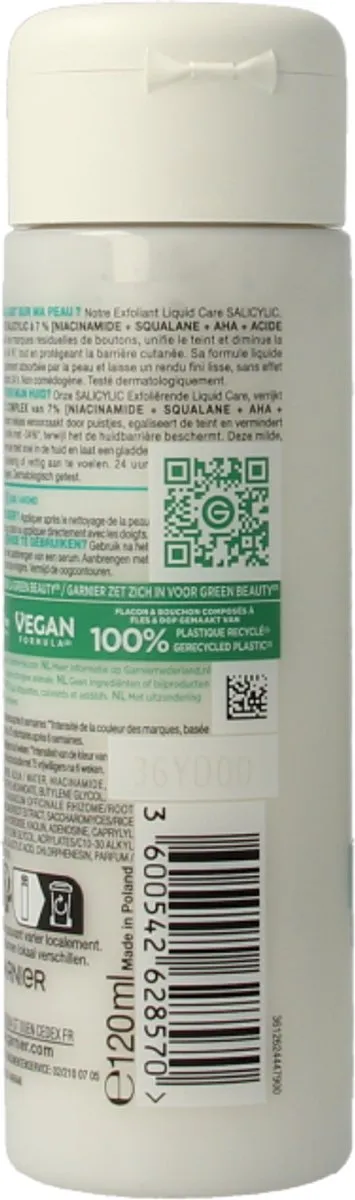 Garnier Pure Active Exfoliërende Liquid Care 120ml - 7% Niaciamide