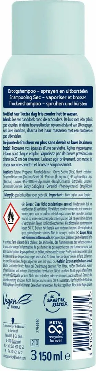 Schwarzkopf Cotton Fresh Droogshampoo 150ml