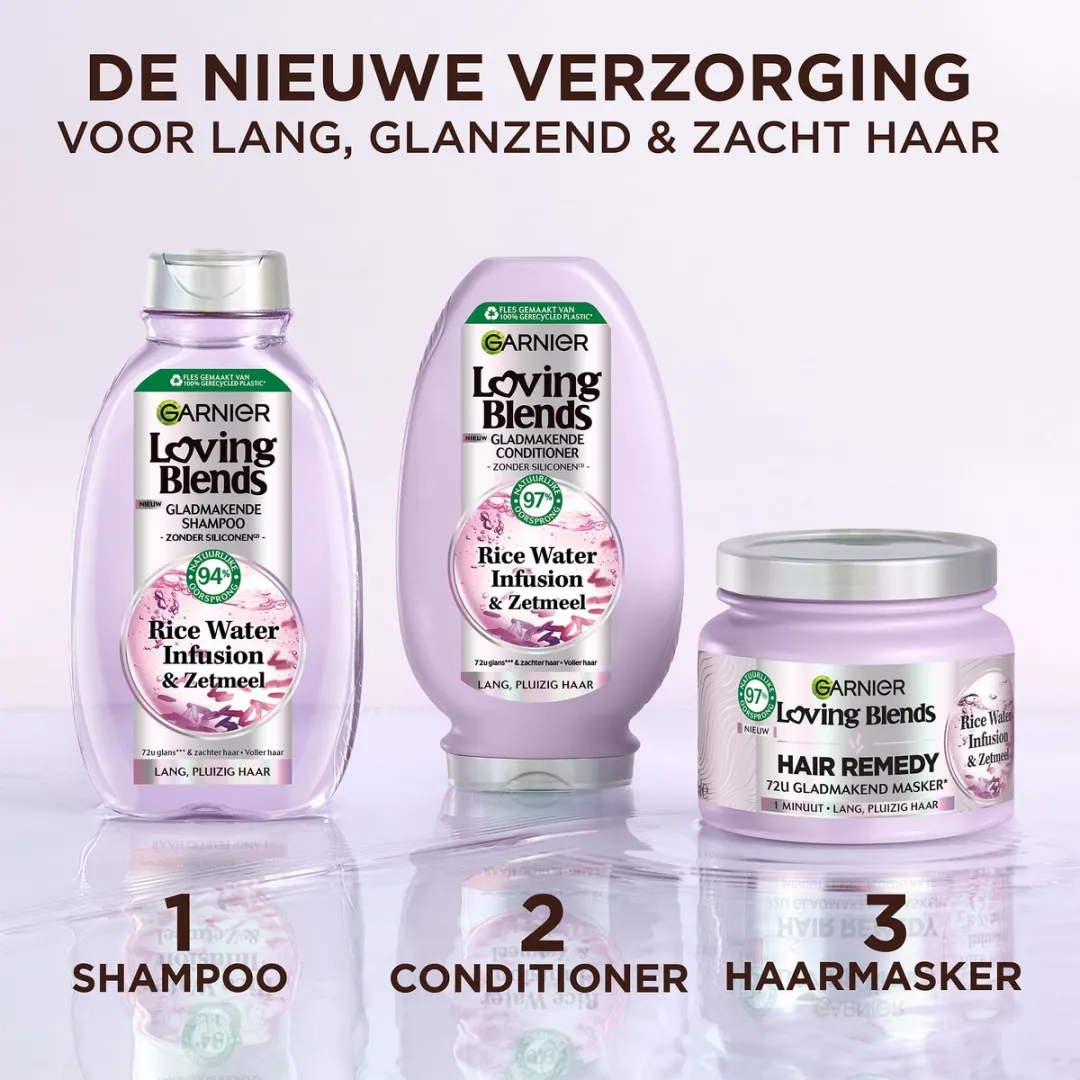 Garnier Loving Blends Rice Water Shampoo 6x300ml