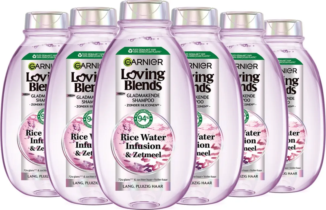 Garnier Loving Blends Rice Water Shampoo 6x300ml