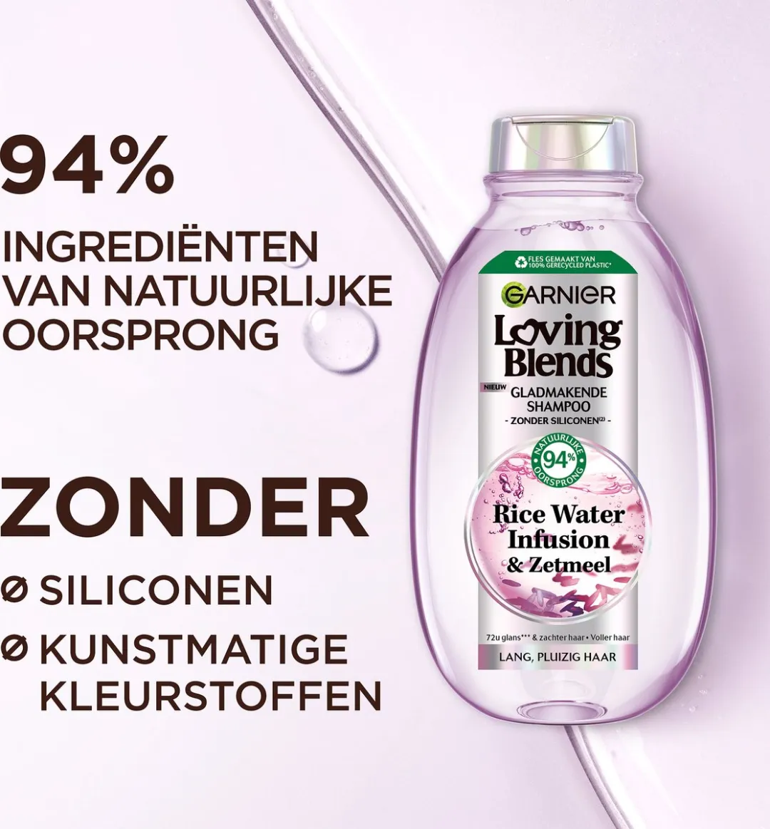 Garnier Loving Blends Rice Water Shampoo 6x300ml