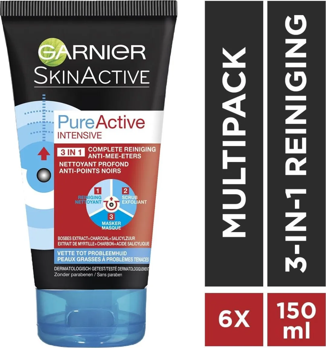 Garnier Pure Act Spot Control Mask 150ml - 6 Stuks
