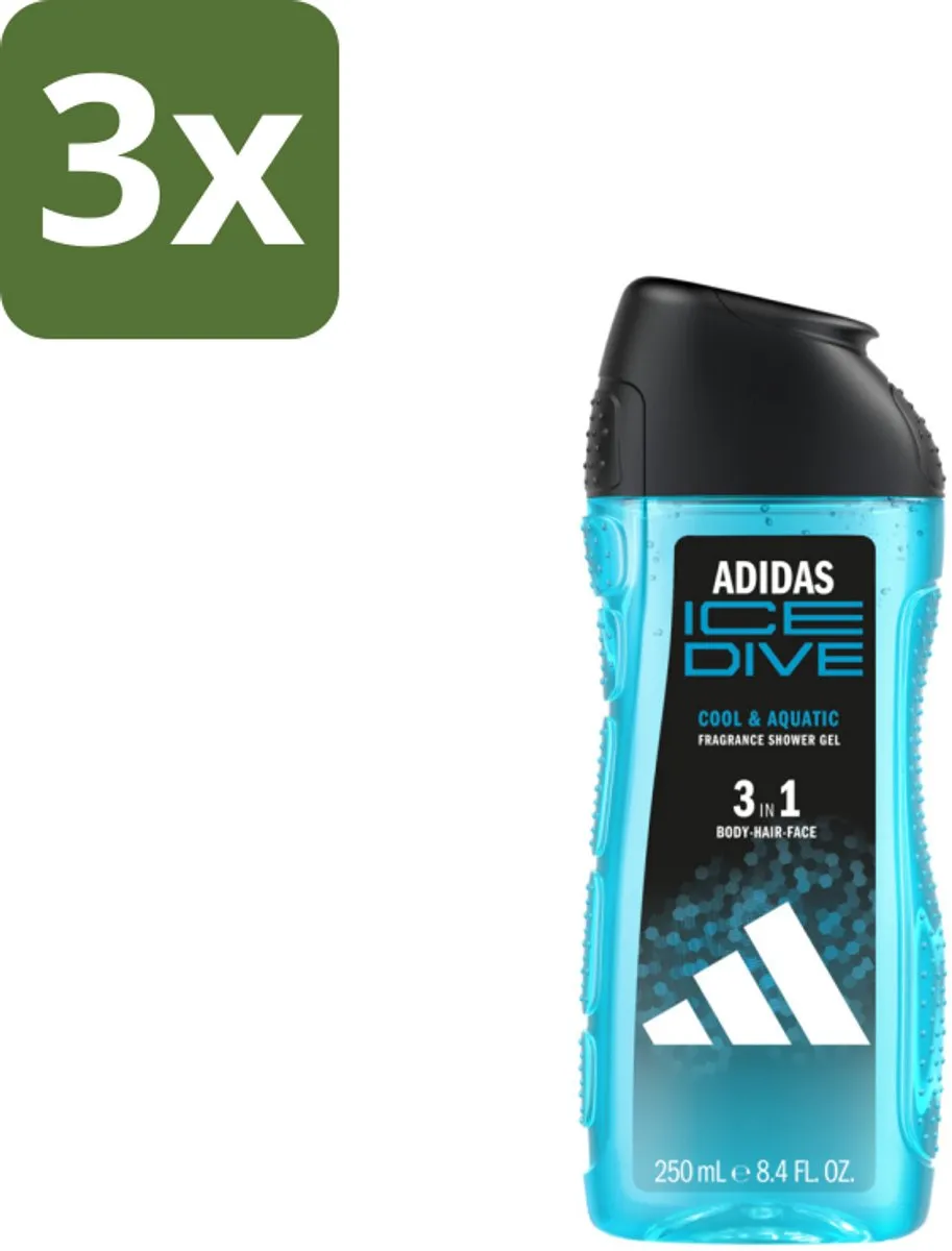 Adidas Ice Dive Douchegel 3-in-1 750ml
