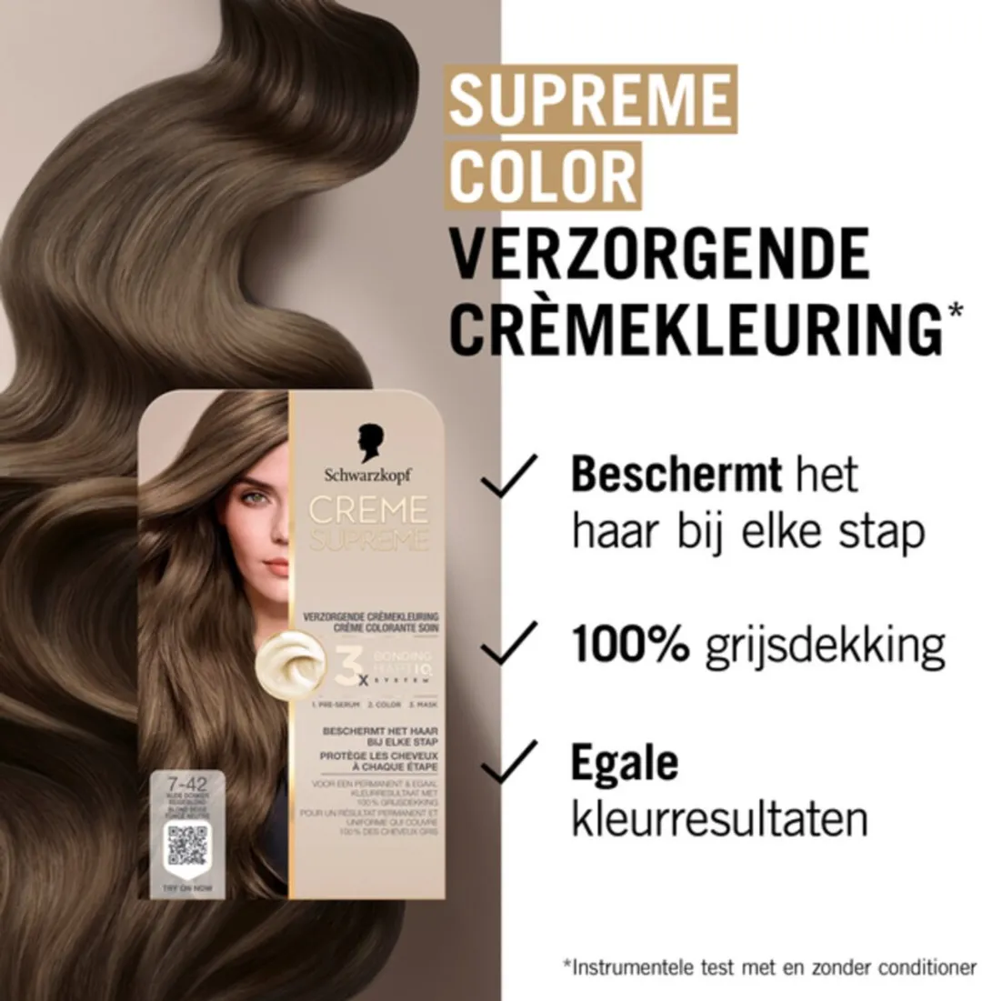 Schwarzkopf Creme Supreme 7-42 Haarkleuring 2450g - 10 Stuks
