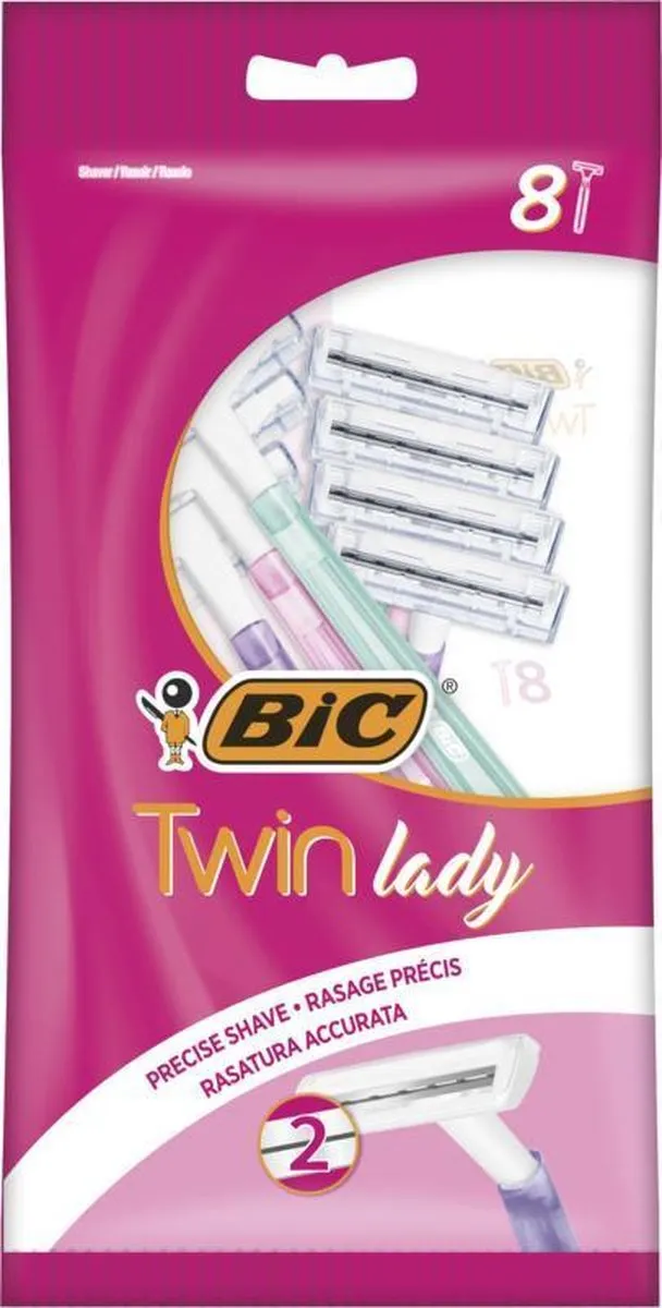 Bic Wegwerpscheermesjes Twin Lady Sensitive - 8 Stuks - afbeelding 6 van 6