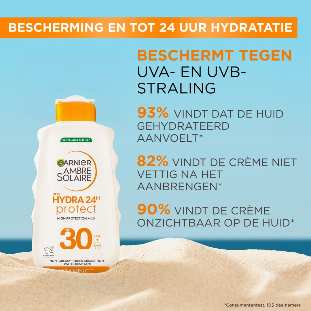 Garnier Ambre Solaire Hydra 24H Zonnebrandcrème SPF30 175ml