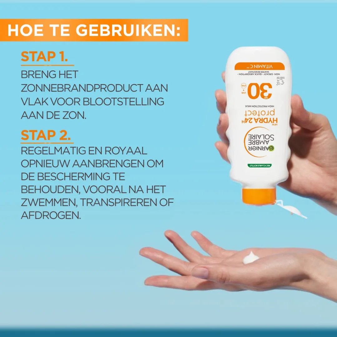 Garnier Ambre Solaire Hydra 24H Zonnebrandcrème SPF30 175ml