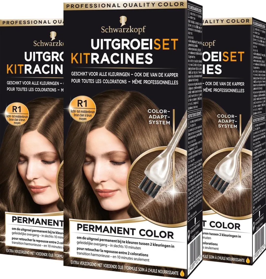Schwarzkopf Uitgroeiset Haarverf Lichtbruin/Middenbruin