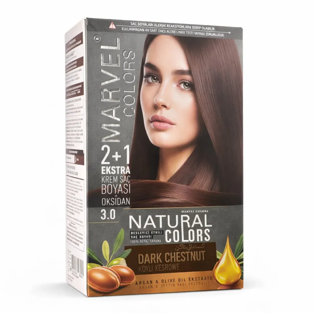 Marvel Natural Colors 3.0 Donker Kastanjebruin Haarverf 5 Stuks