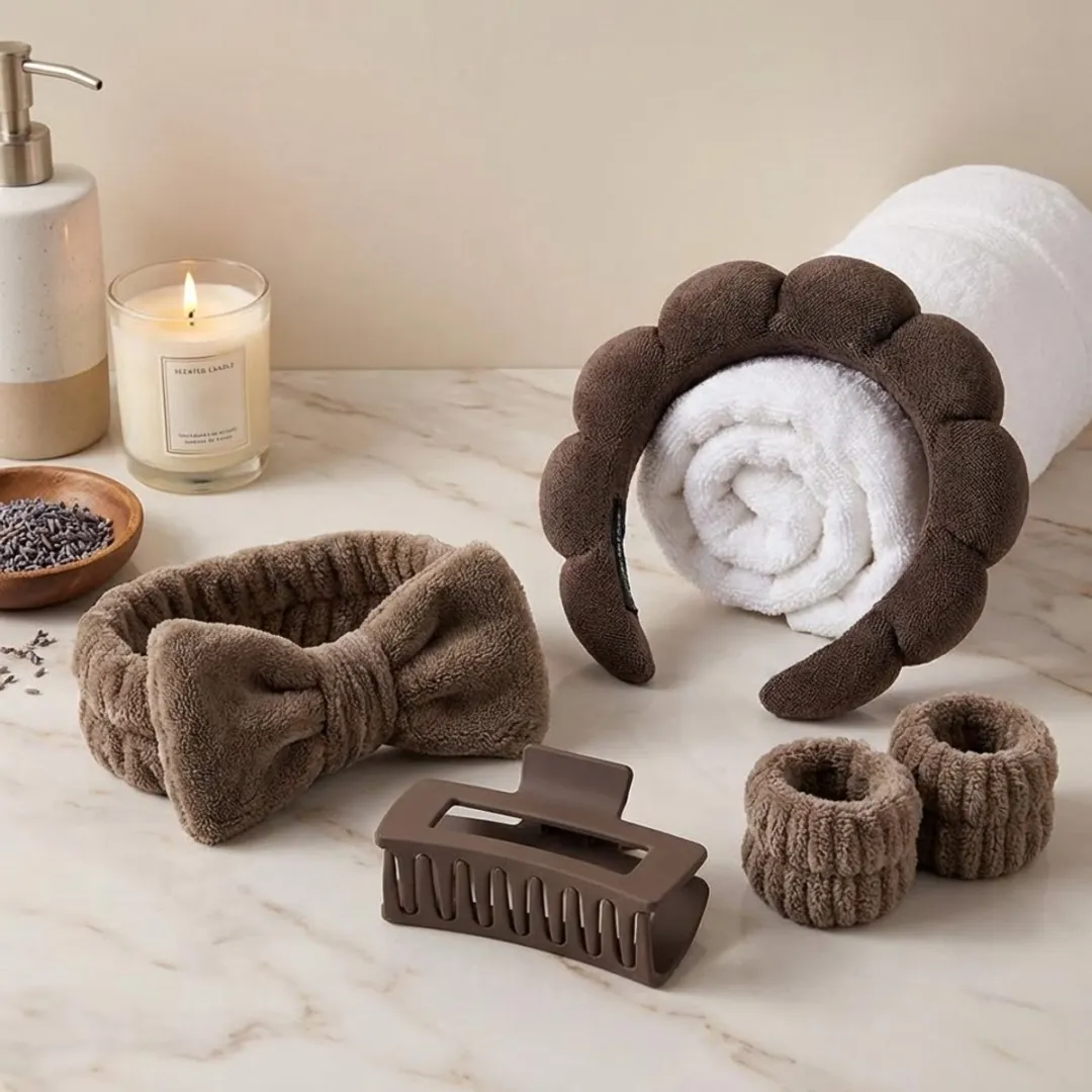 NuveX Donkerbruine Haaraccessoires Set - 5-delig