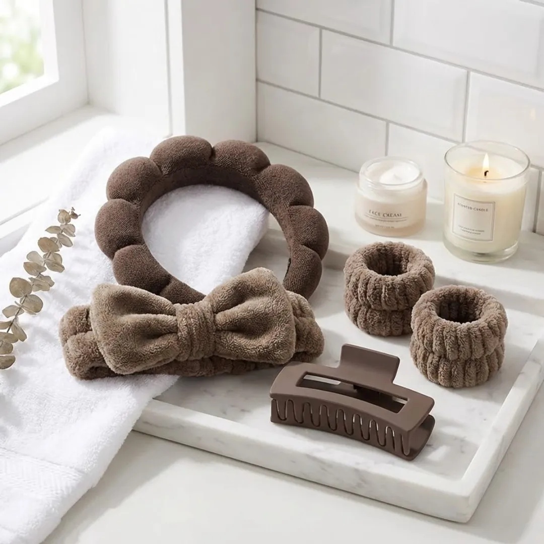 NuveX Donkerbruine Haaraccessoires Set - 5-delig