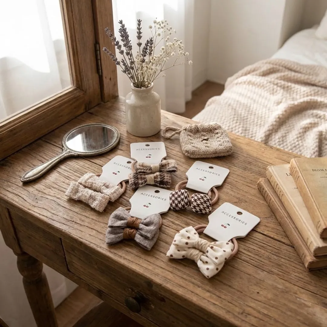 NuveX Haar Elastiekjes Set 10 Stuks - Beige/Bruin