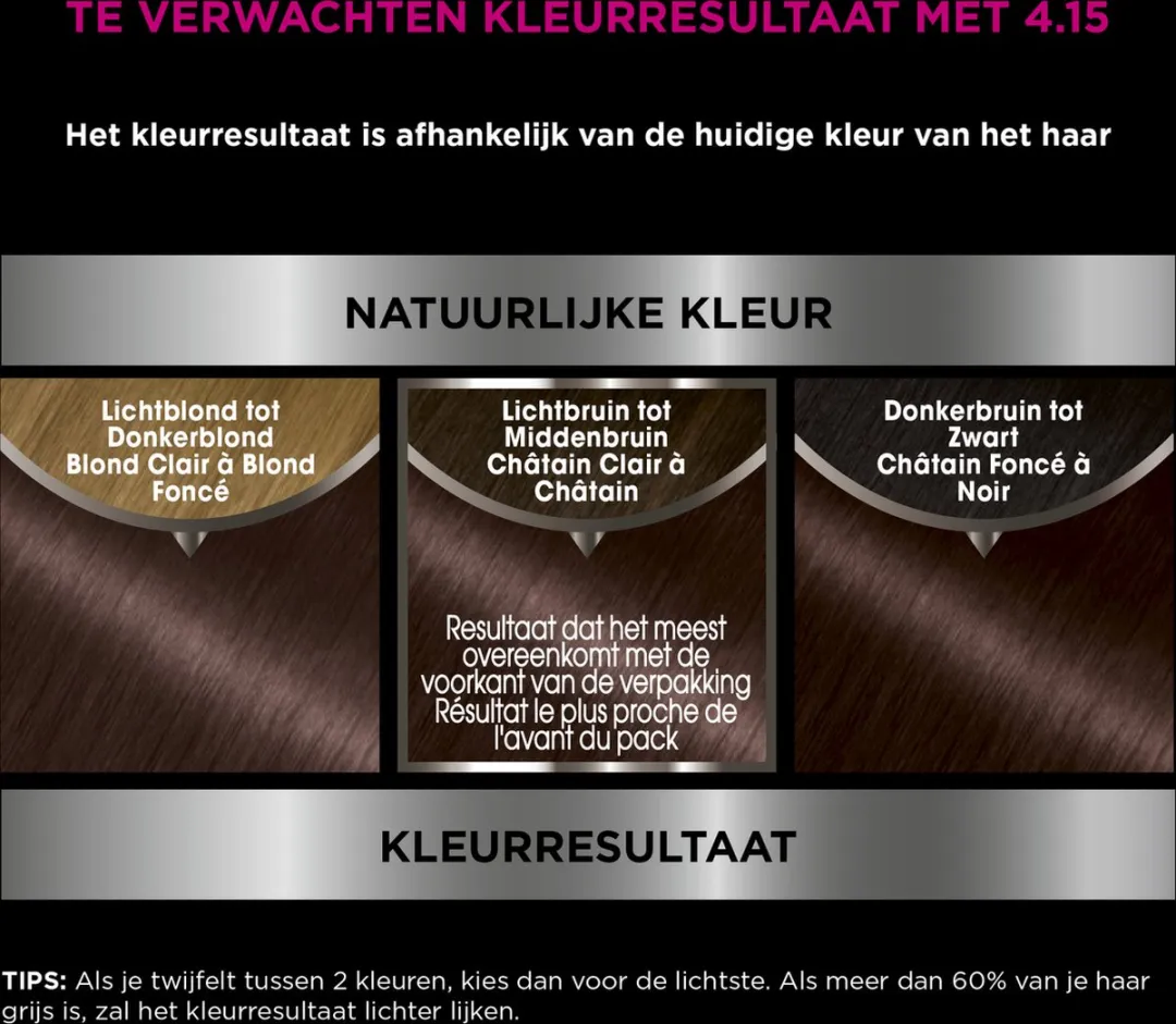 Garnier Olia Haarkleuring 4.15 Kastanje Middenbruin - 986ml