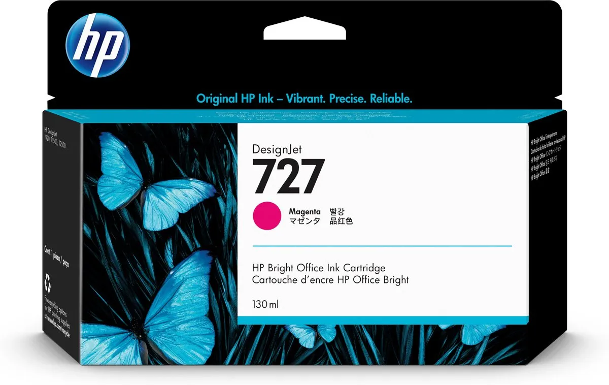 HP 727 Magenta Inktcartridge B3P20A - 130ml