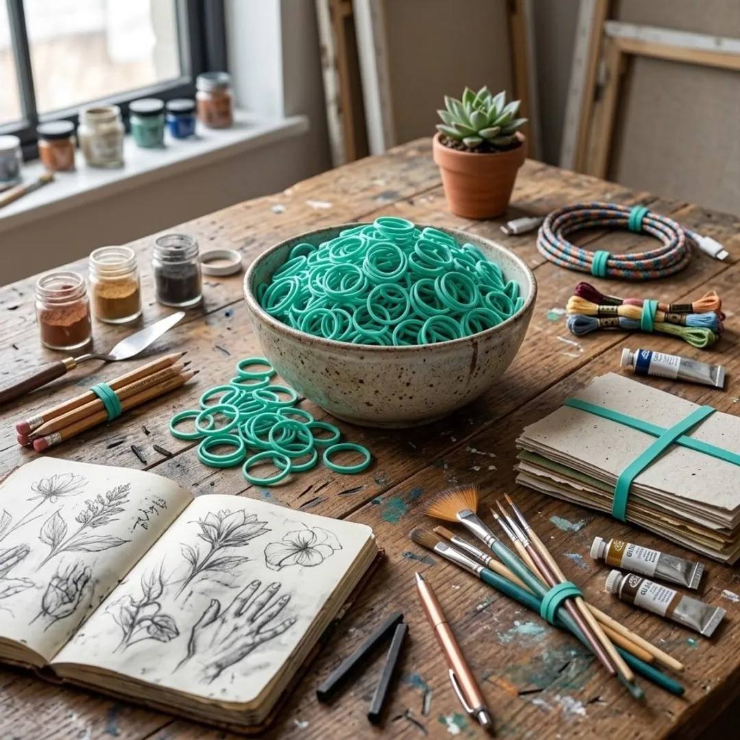 NuveX Mini Haar Elastiekjes Groen - 1000 Stuks