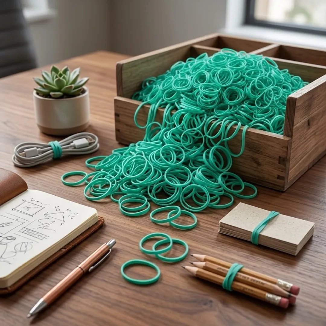 NuveX Mini Haar Elastiekjes Groen - 1000 Stuks