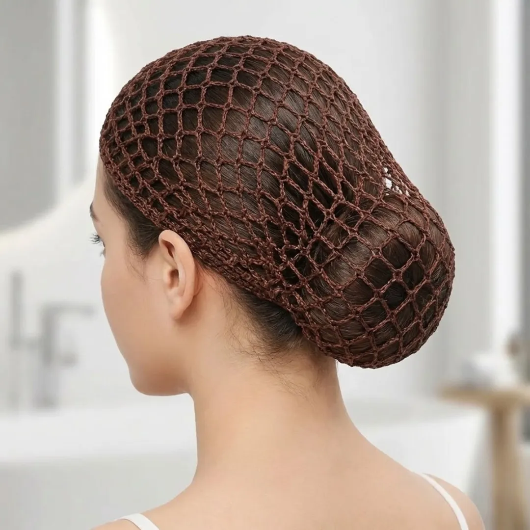 Nuvex Gehaakte Haarnetjes - 3 Stuks - Zwart/Bruin/Beige