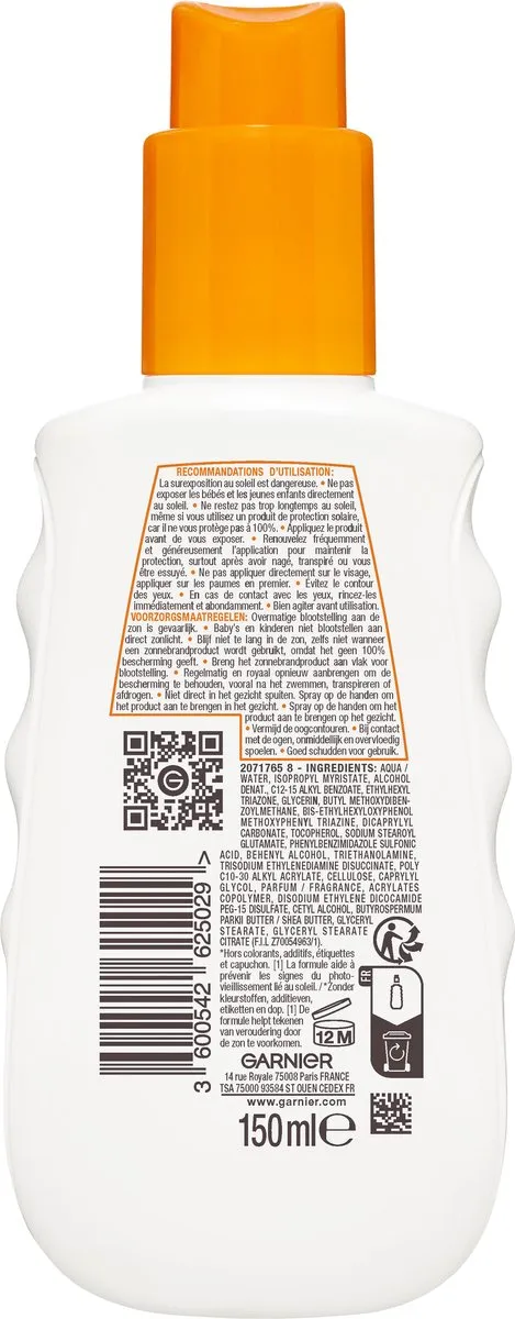 Garnier Ambre Solaire Hydra 24H Protect Zonnebrandspray SPF30 150ml
