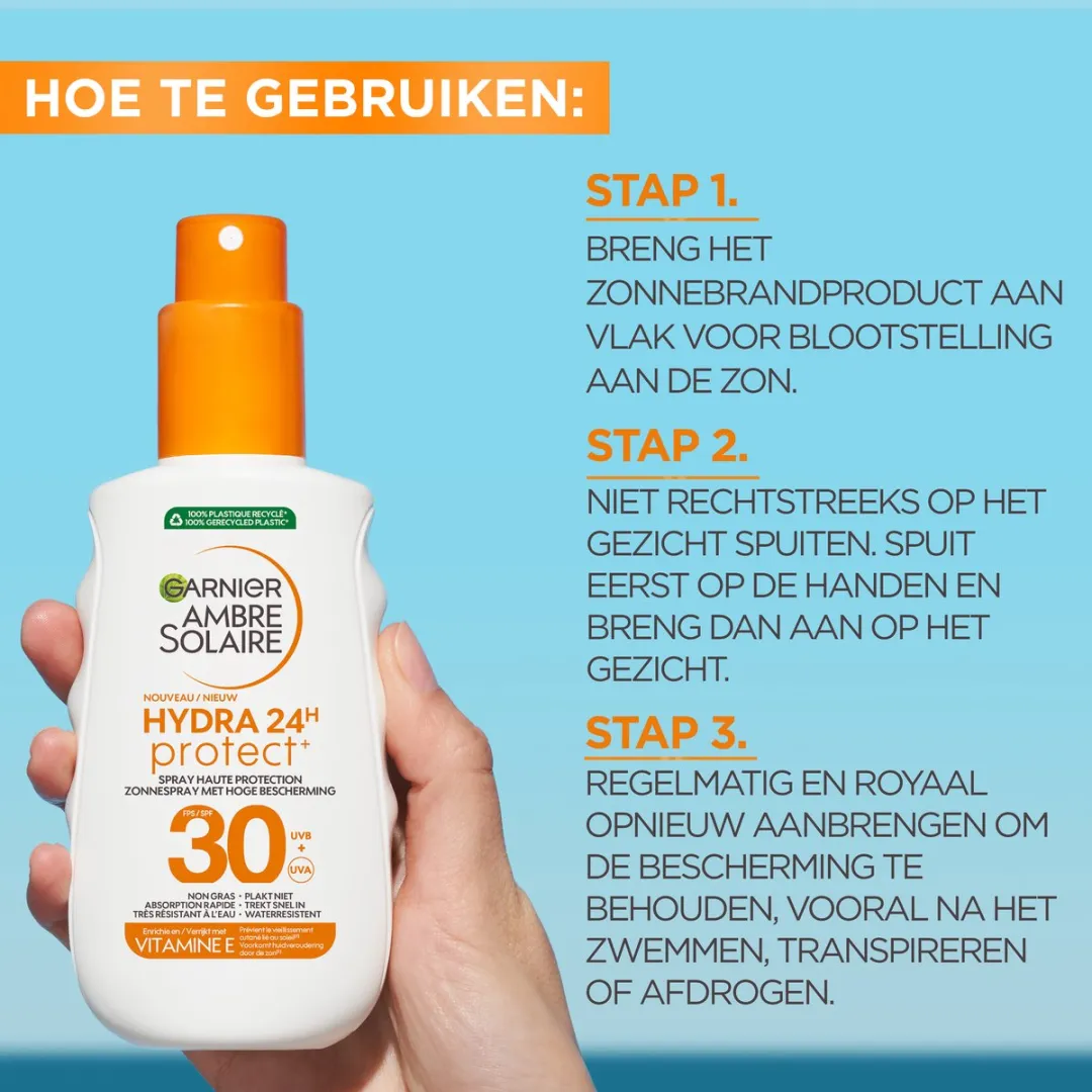 Garnier Ambre Solaire Hydra 24H Protect Zonnebrandspray SPF30 150ml
