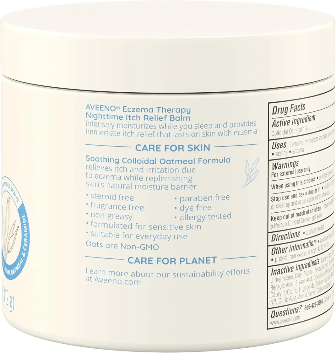 Aveeno Nighttime Jeukverzachtende Balm 312g