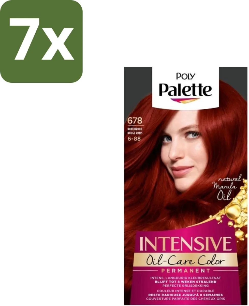 Schwarzkopf Poly Palette Haarverf 678 Robijnrood - 805ml (7x115ml)