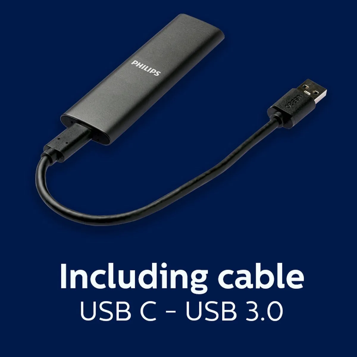 Philips FM01SS030P/00 Portable SSD 1TB - Zwart