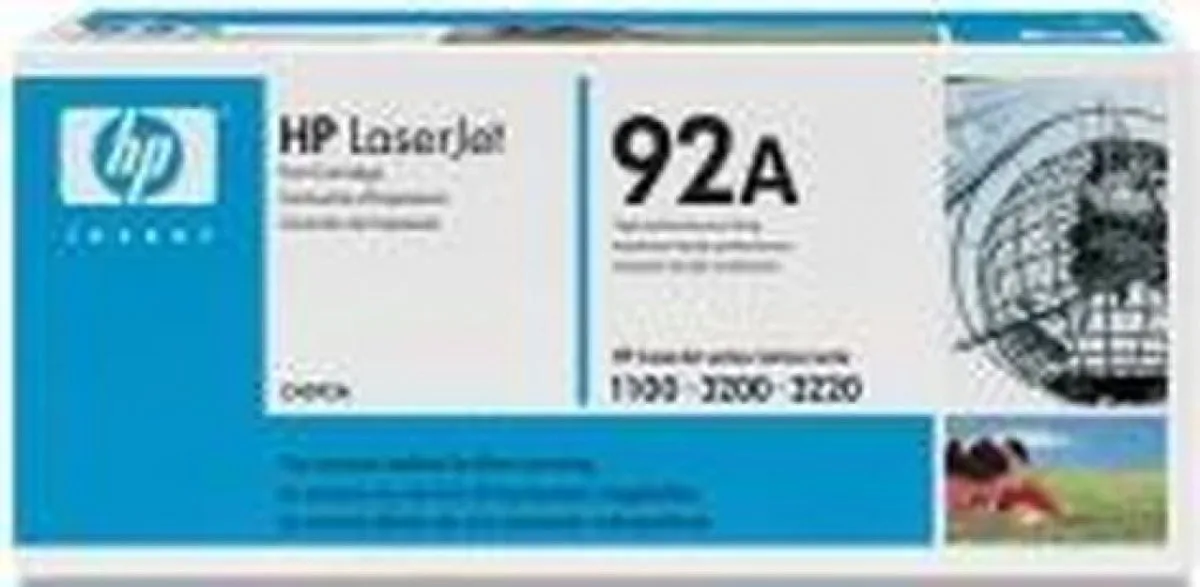 HP 92A C4092A Tonercartridge - Zwart - 2500 pagina's