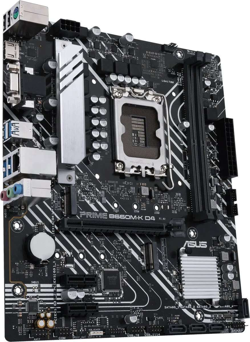 ASUS PRIME B660M-K D4 Moederbord - Intel B660 LGA 1700