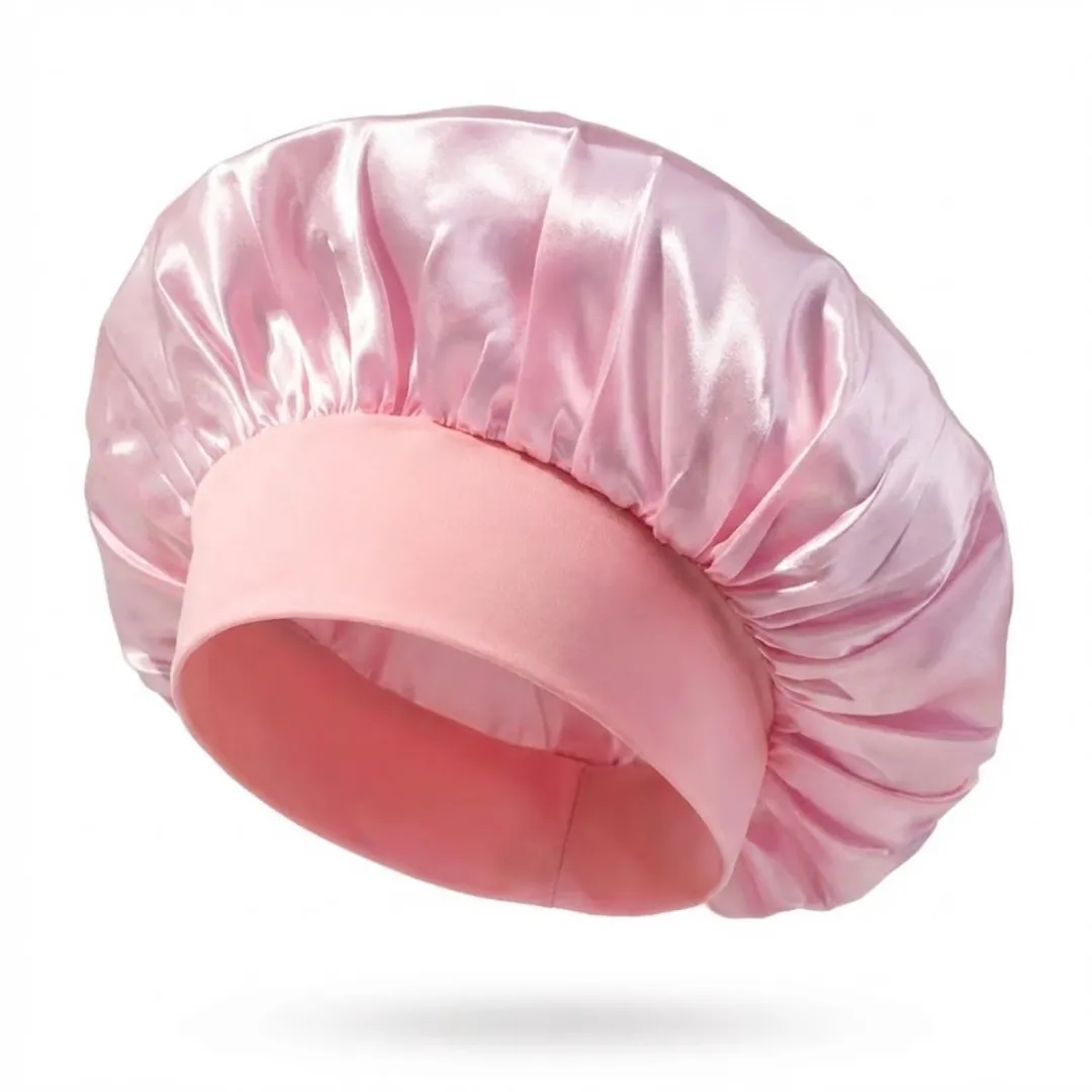 NuveX Roze Satin Haarbonnet