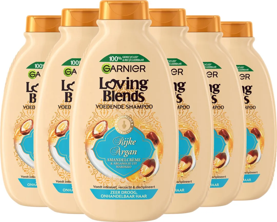 Garnier Loving Blends Argan Shampoo Voordeelverpakking 6x300ml