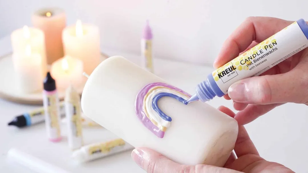 Kreul - Kaarsenstift - Rood Metallic - 29 ml - Waterbasis - Bijenwas