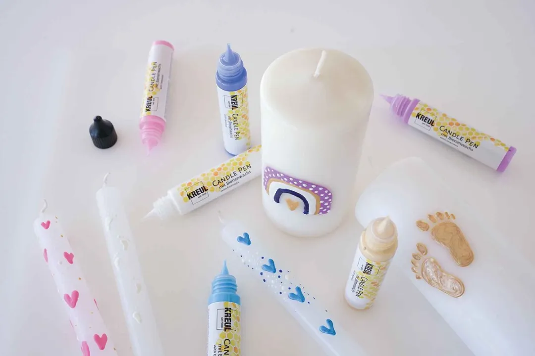 Kreul - Kaarsenstift - Rood Metallic - 29 ml - Waterbasis - Bijenwas