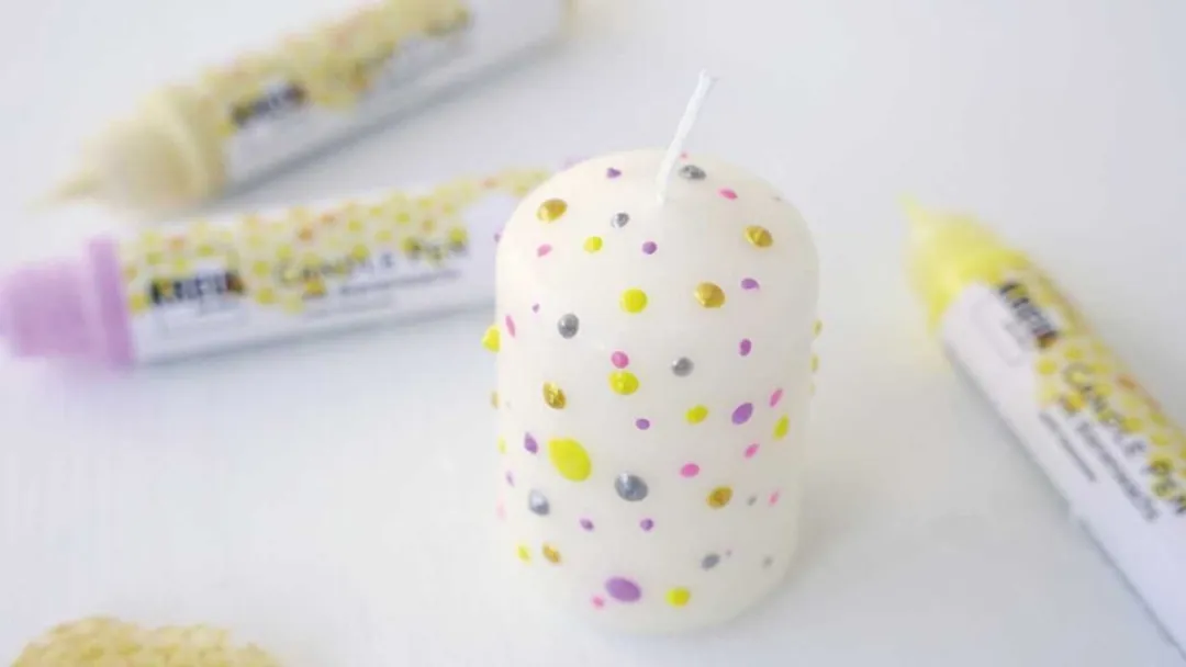 Kreul - Kaarsenstift - Rood Metallic - 29 ml - Waterbasis - Bijenwas