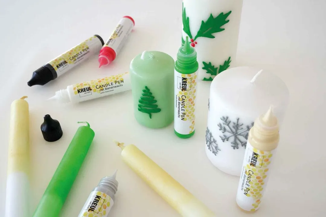 Kreul - Kaarsenstift - Rood Metallic - 29 ml - Waterbasis - Bijenwas