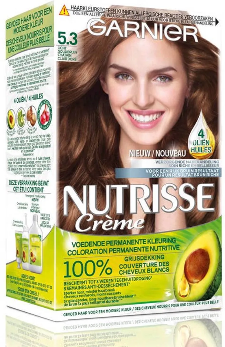 Garnier Nutrisse Noisette Permanent Haarkleuring 6ml