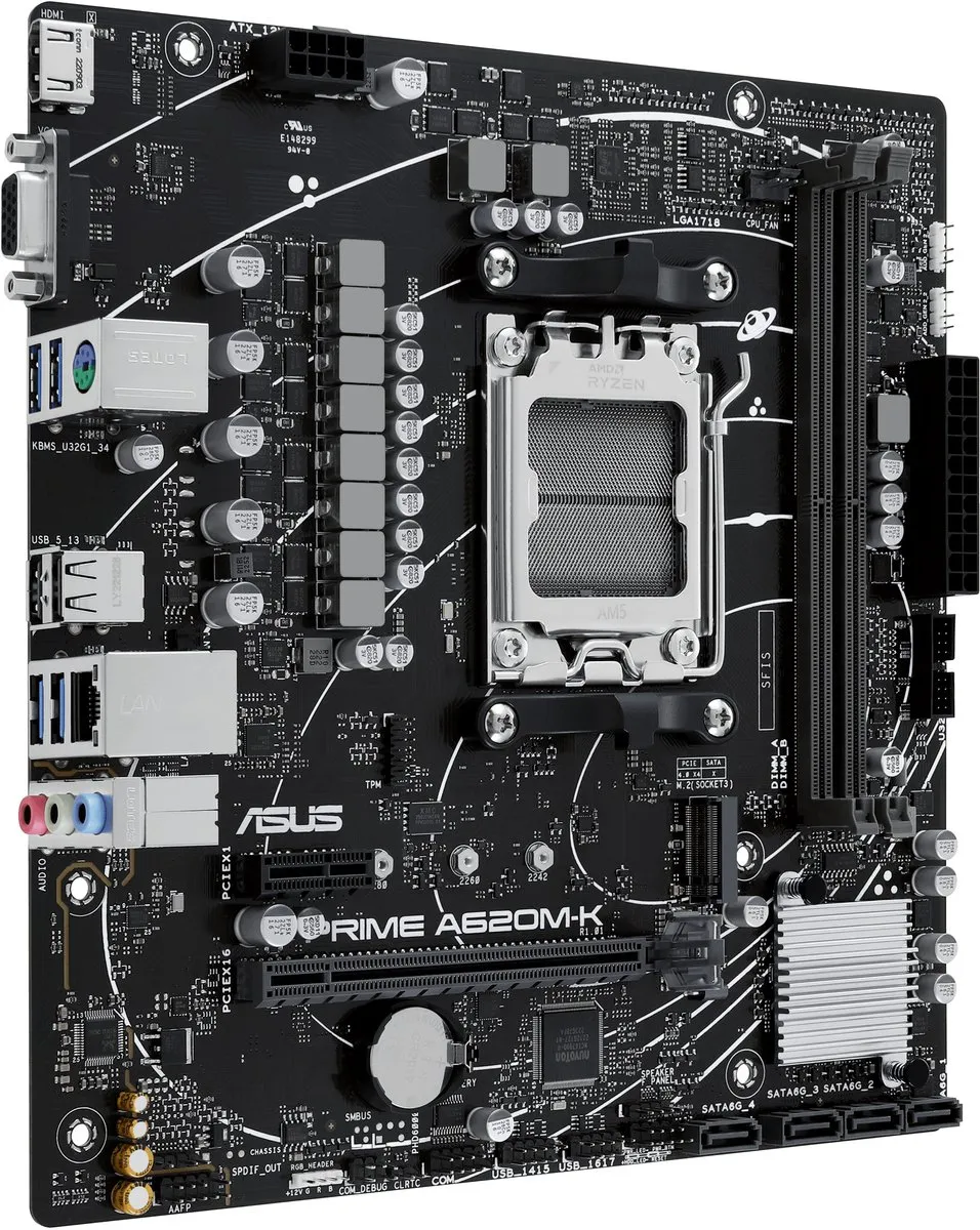 ASUS Prime A620M-K AM5 Micro-ATX Moederbord