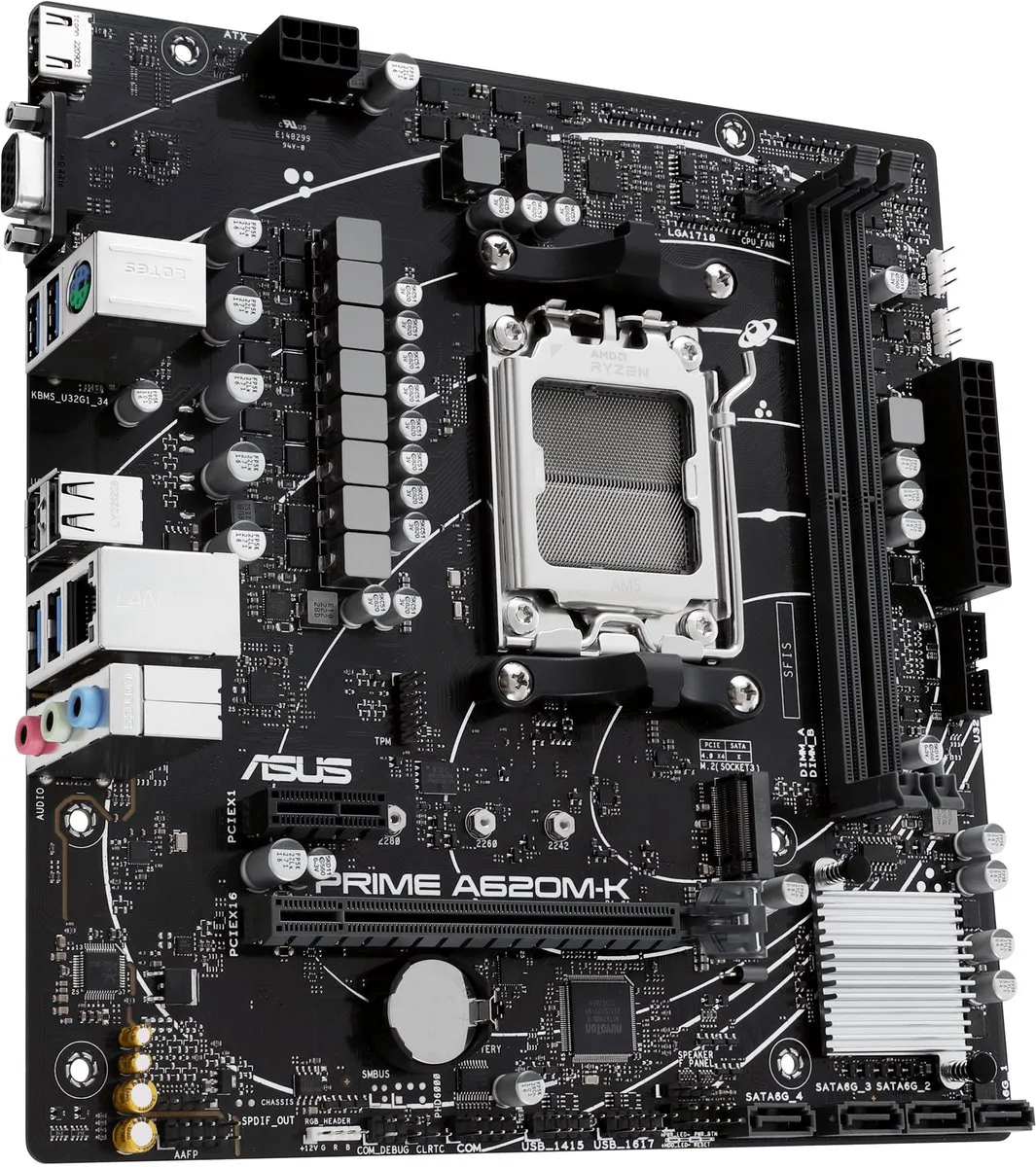 ASUS Prime A620M-K AM5 Micro-ATX Moederbord - afbeelding 6 van 6