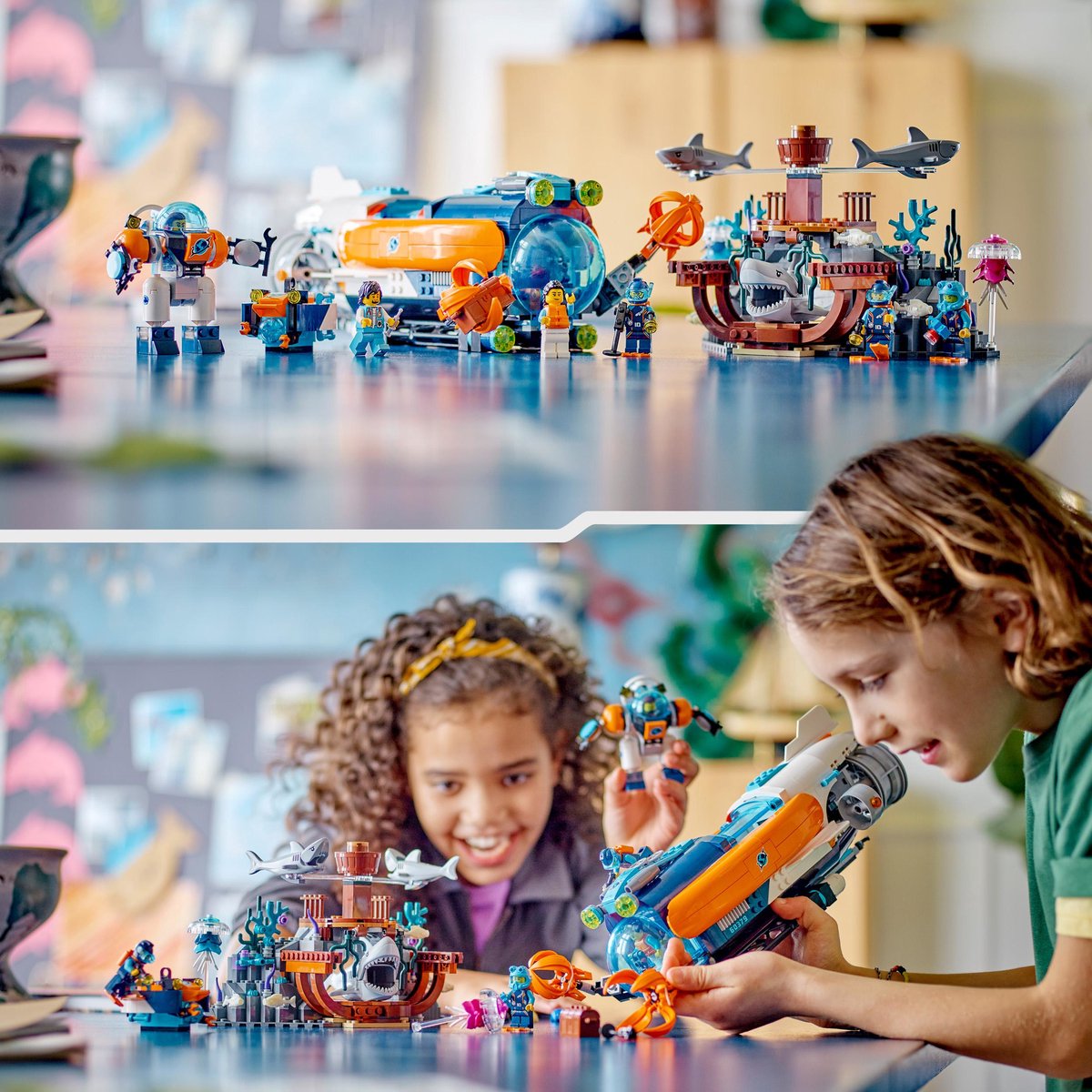 LEGO City Duikboot voor Diepzeeonderzoek Onderwater Set - 60379