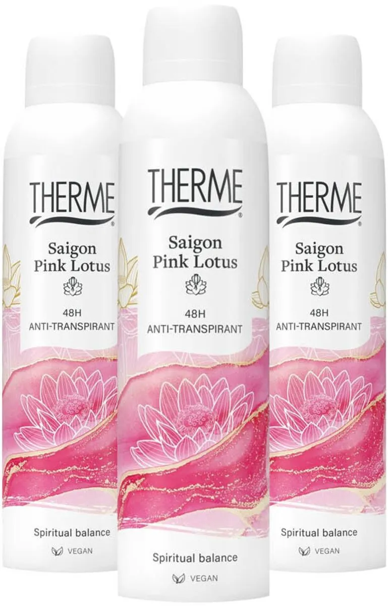 Therme Saigon Pink Lotus Anti-Transpirant - 3x150ml