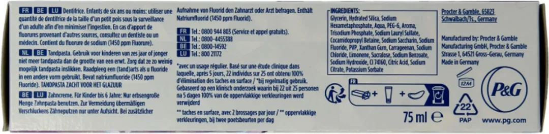Oral-B 3D White Advanced Luxe Perfection Tandpasta 75ml
