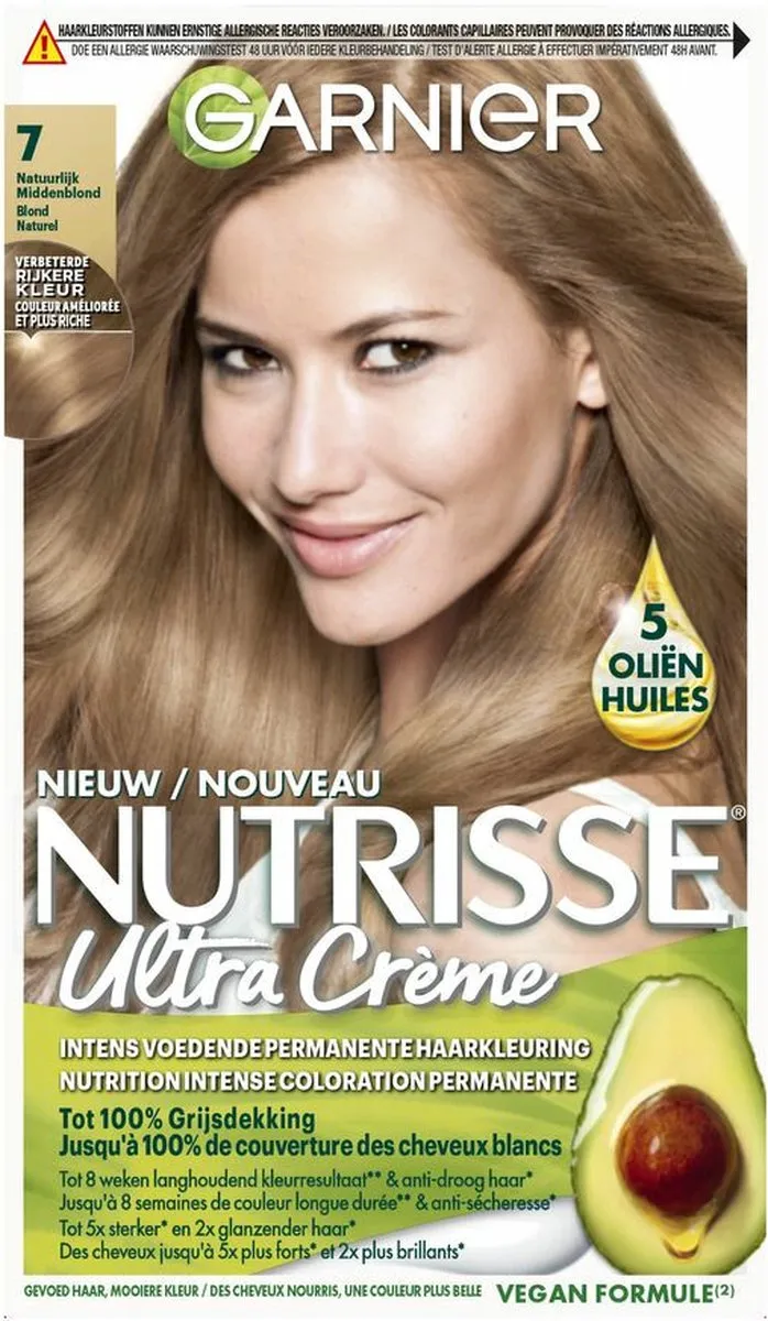 Garnier Nutrisse Crème 70 Natuurlijk Blond Haarverf - 3 Stuks