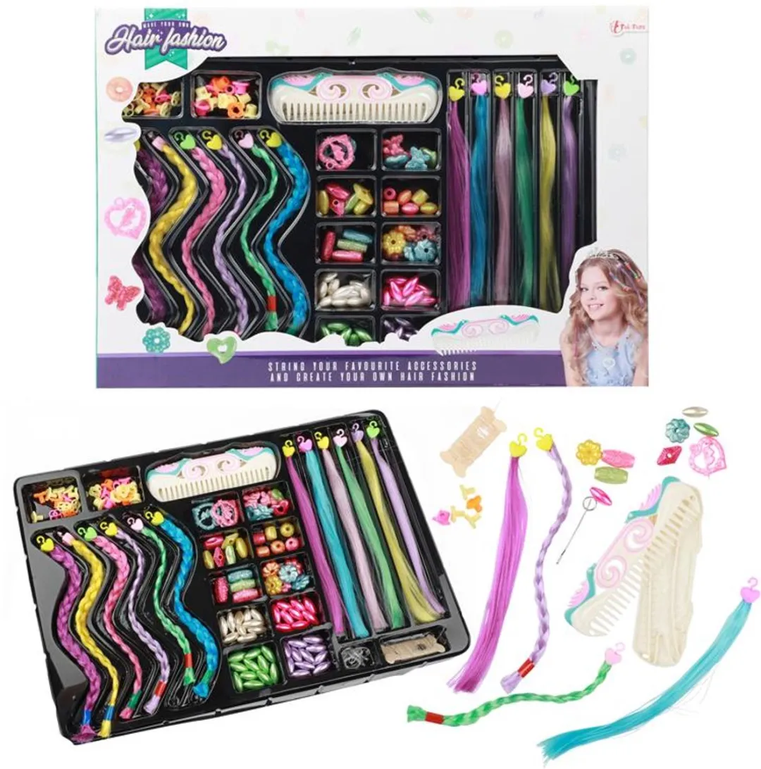 Toi-Toys Haarlokken & Kralen Set - Multi