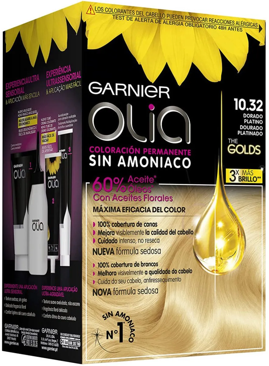 Garnier Olia Permanente Haarkleuring 10.32 Platine Gold