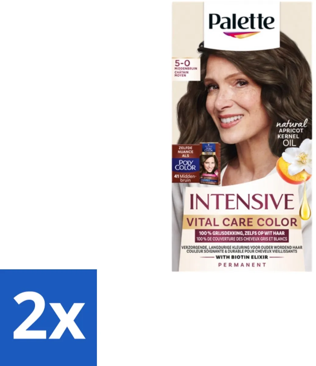 Schwarzkopf Poly Palette 5-0 Middenbruin Haarverf 230ml