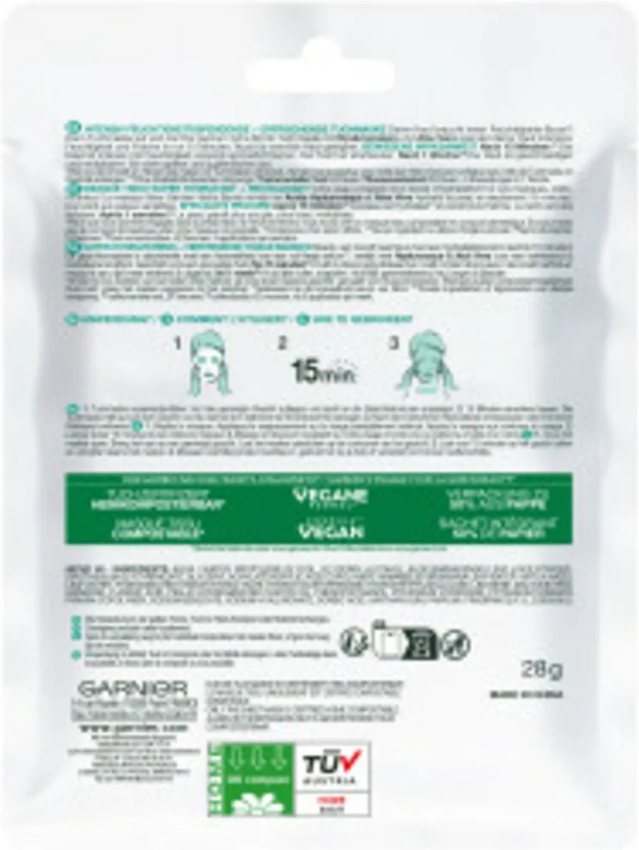 Garnier SkinActive Hyaluronzuur Aloë Vera Gezichtsmaskers - 20 Stuks